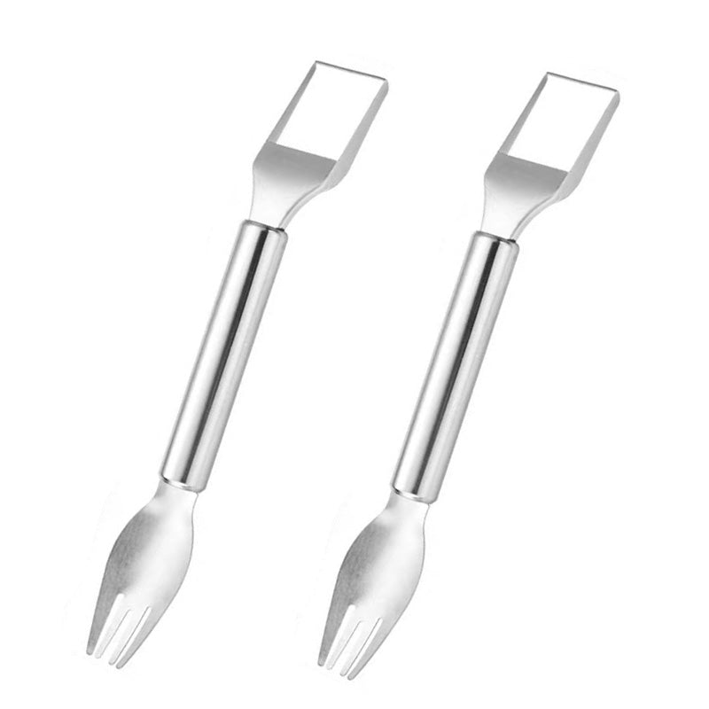 🍉2 in 1 Stainless Steel Fruit Cutter Fork Slicer