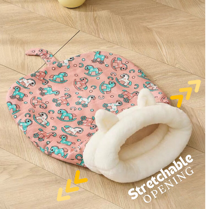 💥Warm Plush Thick Cat Sleeping Bag – Soft Burrow Cat Bed, Self-Warming Enclosed Cave Bed for Kittens & Small Pets, Cozy Hideaway Nest