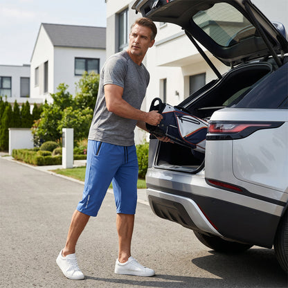 Men's Quick-drying Sports Capri Pants With Zipper Pockets 🩳💨