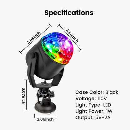 🎄 FESTIVE FEAST DEAL! 🔥Colorful Rotating Magic Disco Ball Light