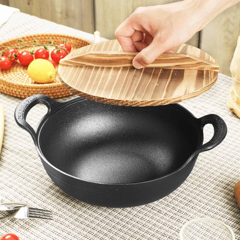 🔥Uncoated Thick Iron Pot