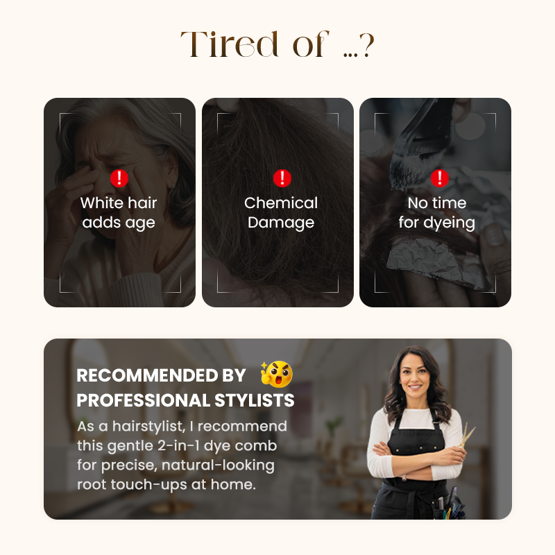 ✨2-in-1 Convenient Hair Dye Comb For Gray Hair（50% OFF）