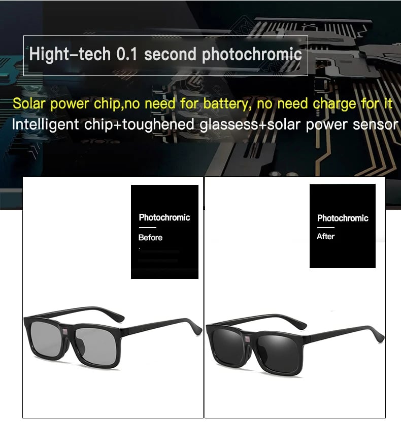 🕶️Smart Photochromic Polarized Sunglasses