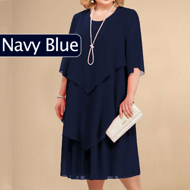 👗Plus Size Layered Midi Dress