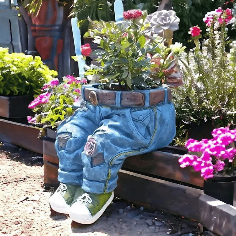 Creative 3D Jeans Shaped Flower Pot