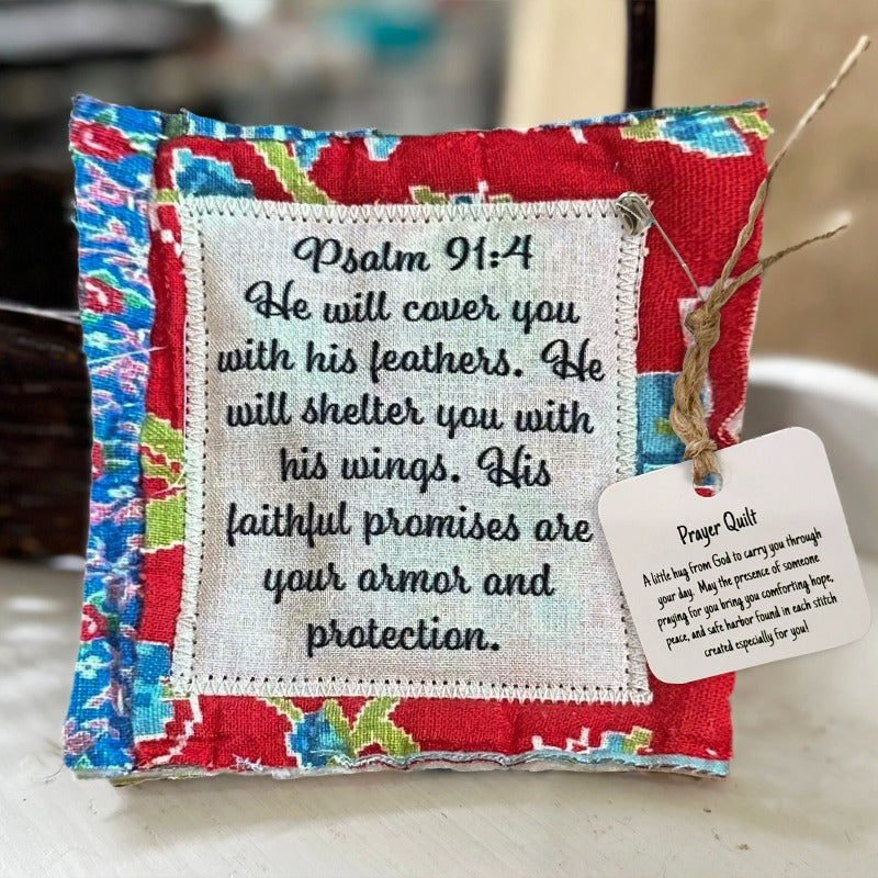 💜✝️Best Encouraged And Blessed Gift-Prayer Quilt With Cross Inside