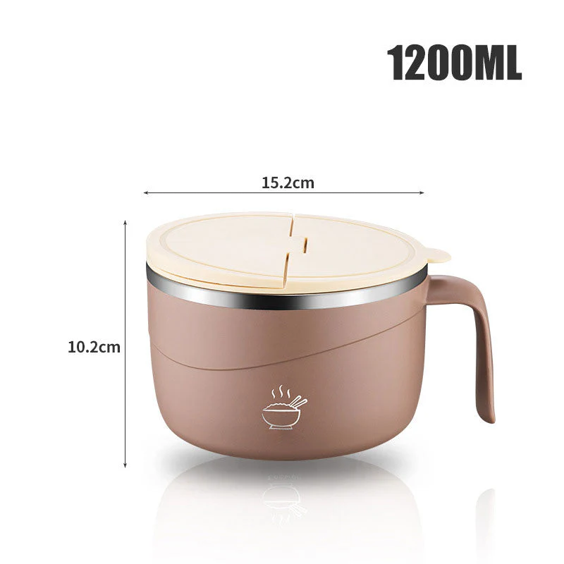🔥304 Stainless Steel Insulated Ramen Bowl
