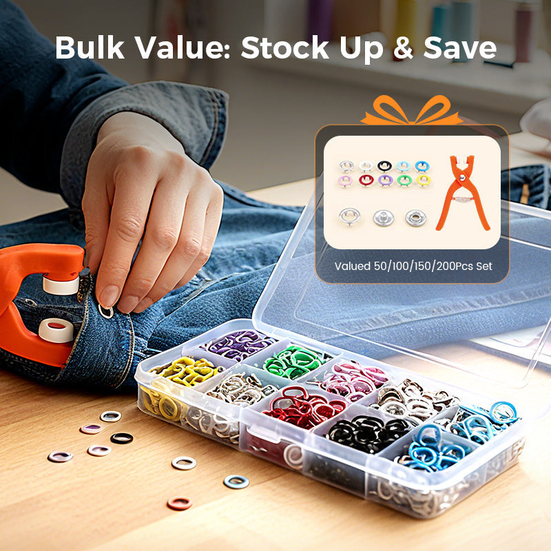 🔥Metal Snap Buttons with Fastener Plier Tool Kit