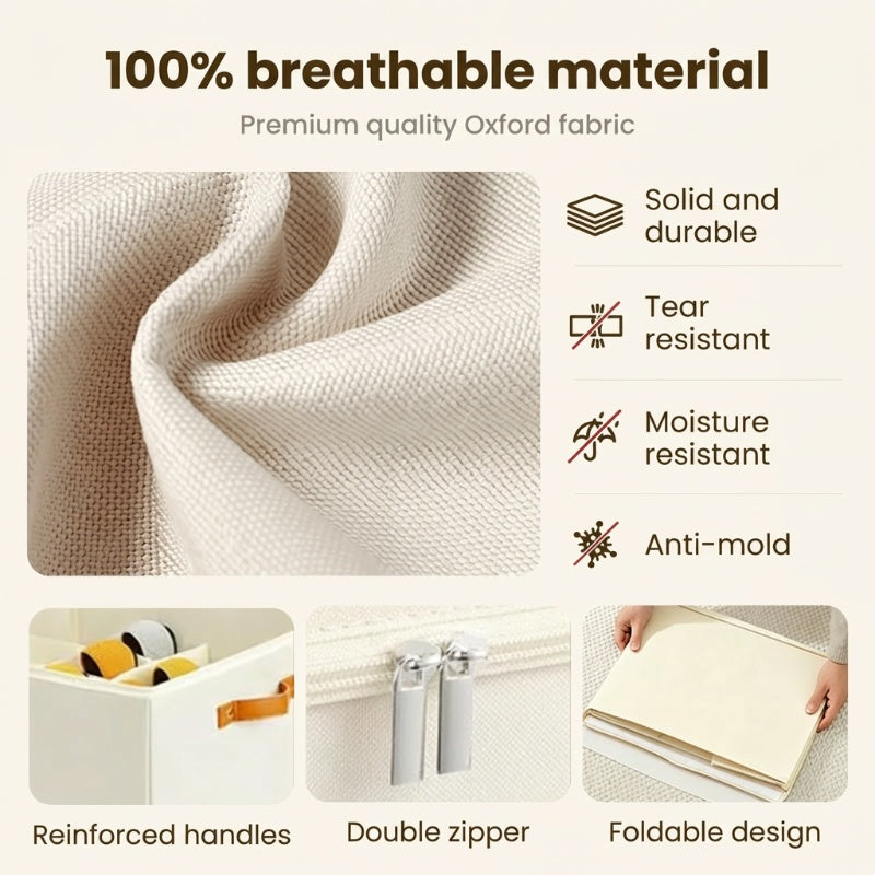 👟 Fabric Shoe Organizer Storage Box – Foldable, Large Capacity, Dustproof & Breathable for Closet & Bedroom 🧺✨