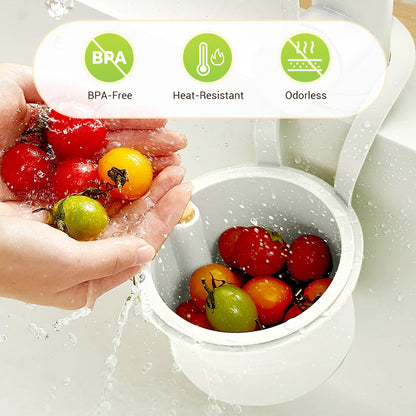 🎉Multifunctional Drainage Basket – Must-Have Kitchen Helper!