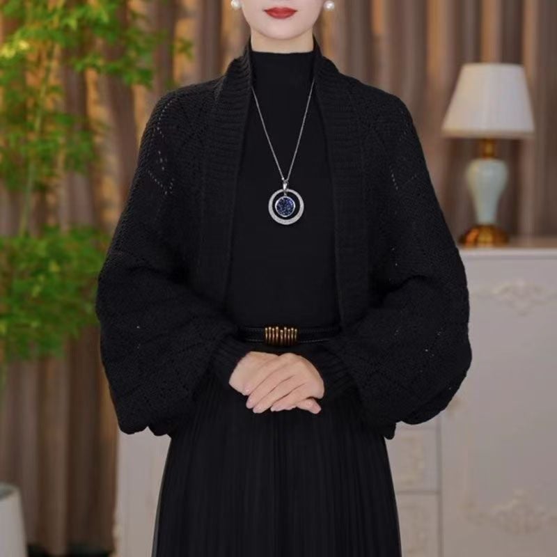 🔥Hollow Out Knitted Shawl Coat
