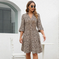 Women's Trendy Leopard Print V-Neck Loose Fit Dress
