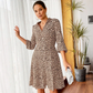Women's Trendy Leopard Print V-Neck Loose Fit Dress