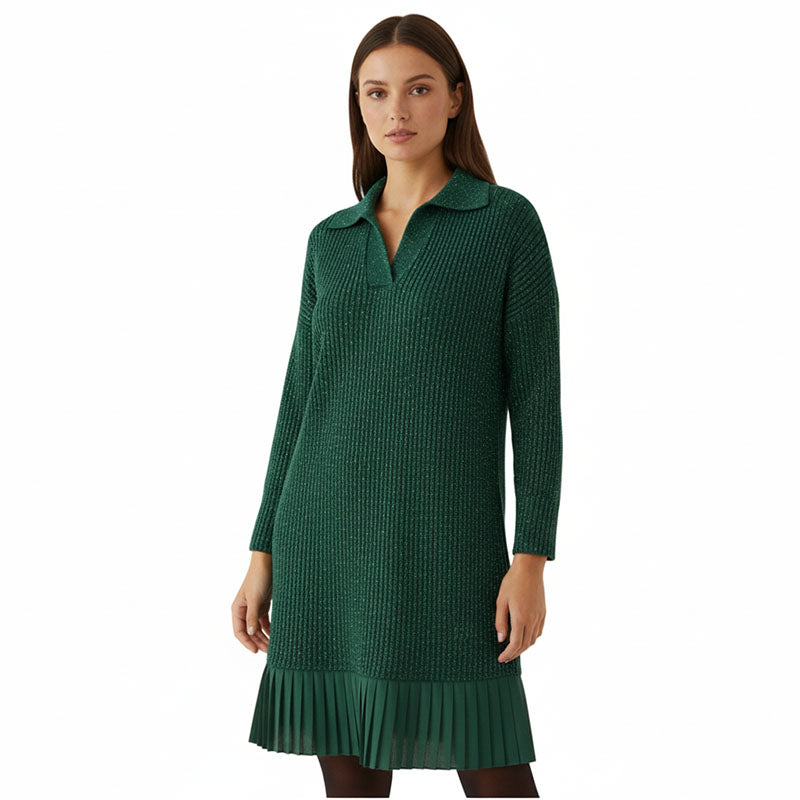 Women’s Sparkle Lapel A-Line Short Dress | Chic & Shimmering