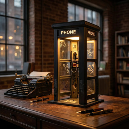 📞✨Vintage Phone Booth Ambient Lamp