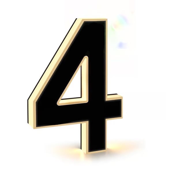 Solar Lighted House Numbers Waterproof LED Address Signs