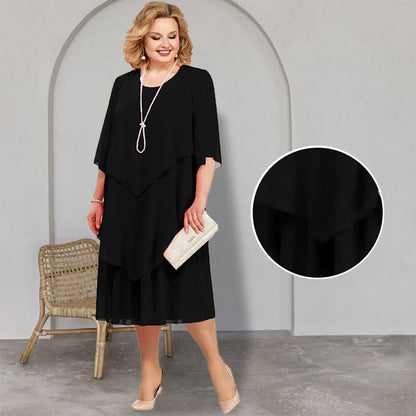 👗Plus Size Layered Midi Dress