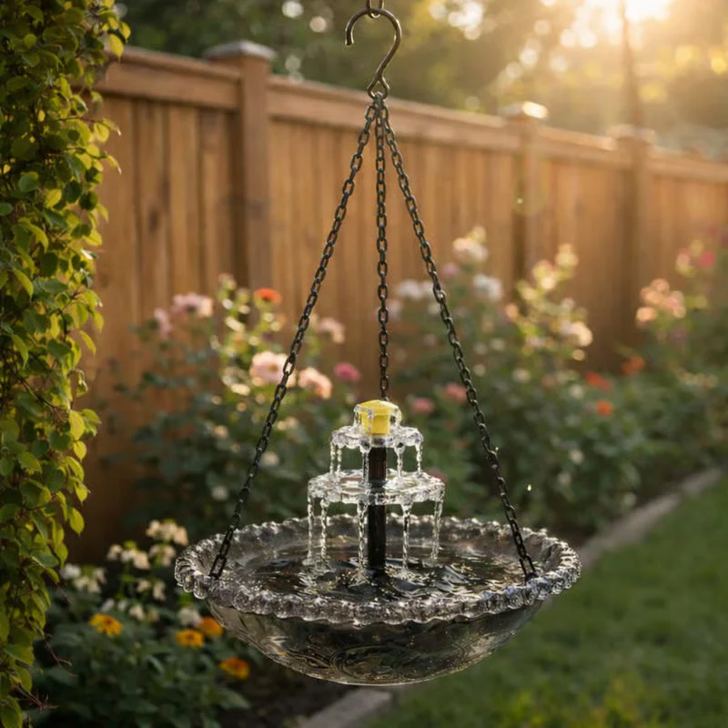 💞50K+ SOLD!🐦🌧️Vintage-Style Bird Feeder with Bath – Hangs anywhere, easy to fill. Attracts robins & blue tits. Perfect for nature lovers. 🏡✨
