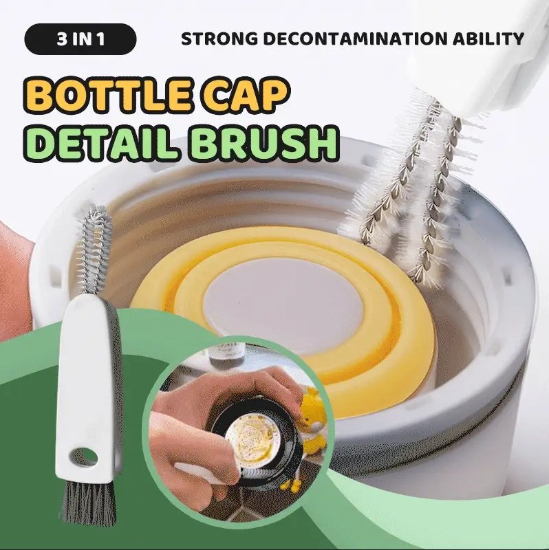 3 in 1 Bottle Cap Detail Brush