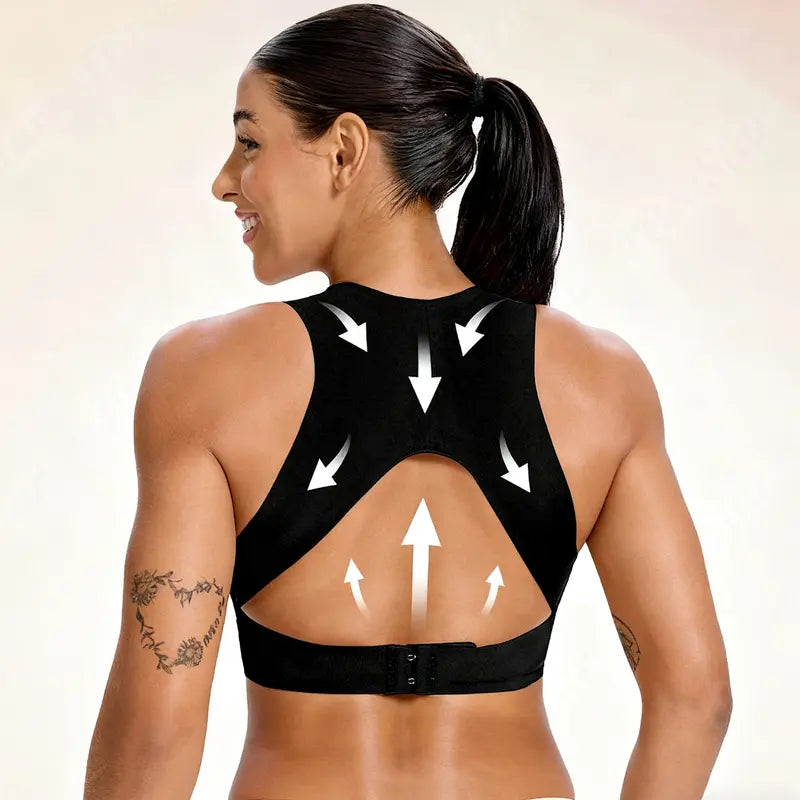 Women’s Beige Wireless Bra, Soft Breathable Non-removable Moulded Cups, Yoga Fitness Sportswear for Gym & Daily Training