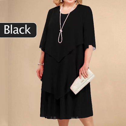 👗Plus Size Layered Midi Dress