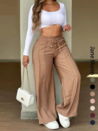 👖Women's High-Waisted Straight Leg Trousers