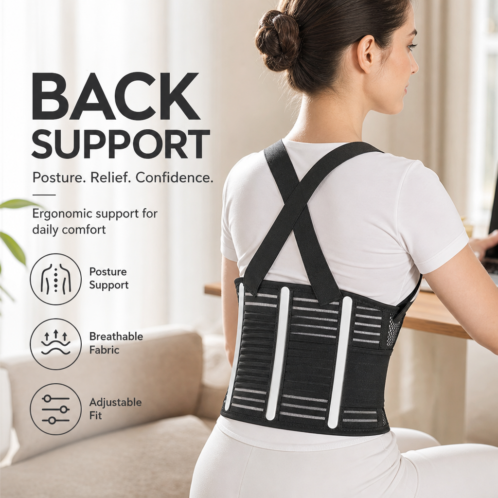 Breathable Posture Corrector - Back Pain Relief & Tummy Control