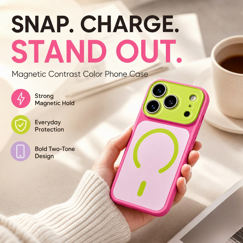🔥Magnetic Contrast Color Phone Case
