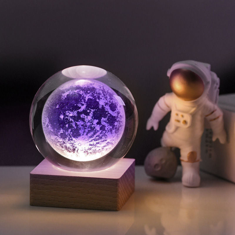 💞50K+ SOLD!💫🌌 Bring the Galaxy into Your Room. 3D Crystal Ball Night Light – 50% OFF! ✨🌙