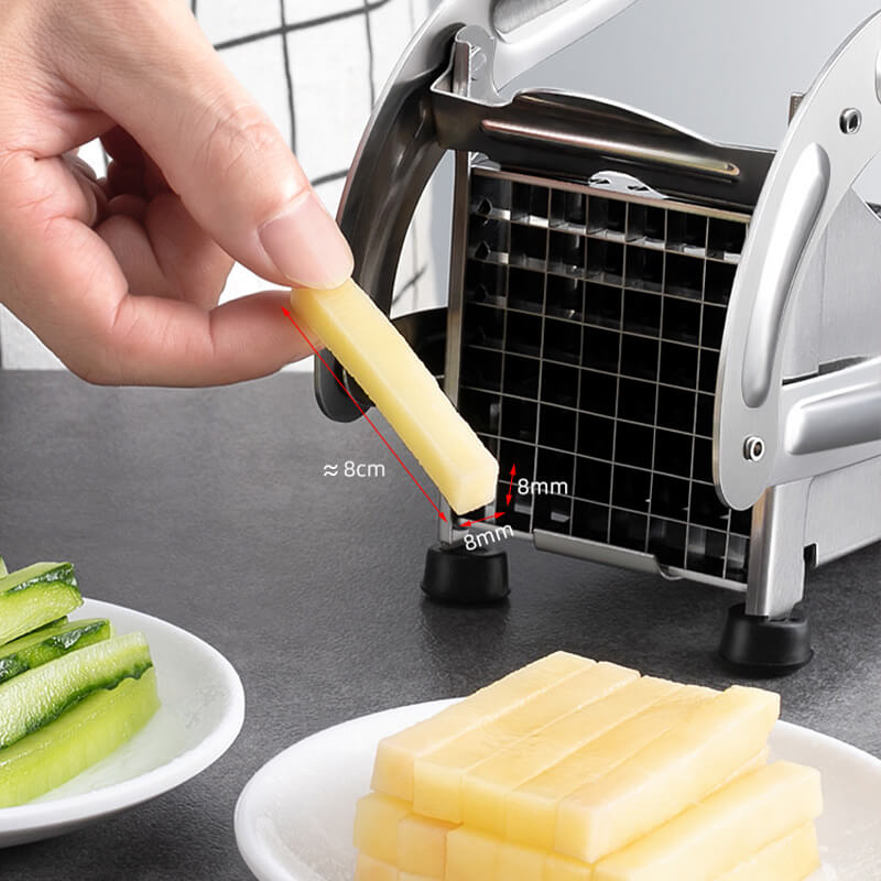 🥔Stainless Steel Potato & Vegetable Slicer | Strong Suction Base, One-Hand Operation ✨