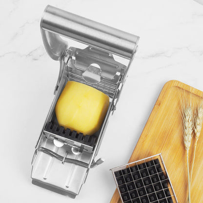 🥔Stainless Steel Potato & Vegetable Slicer | Strong Suction Base, One-Hand Operation ✨