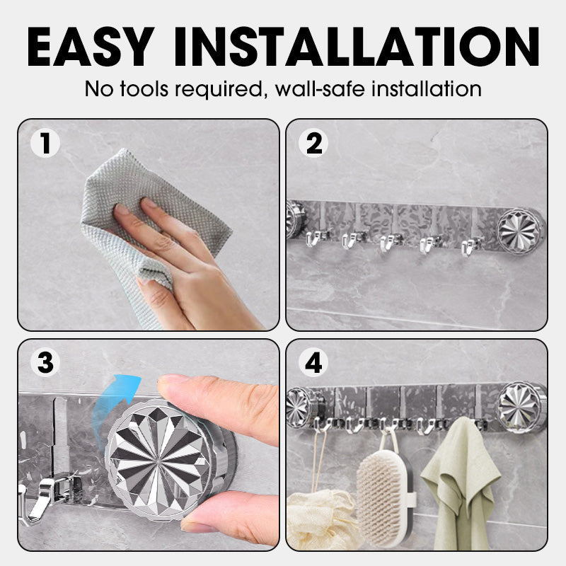 BUY 2 GET 1 FREE! 🛠️ Stylish Wall Hook Organizer – Space Saving, Rust Proof & Easy Install ✨