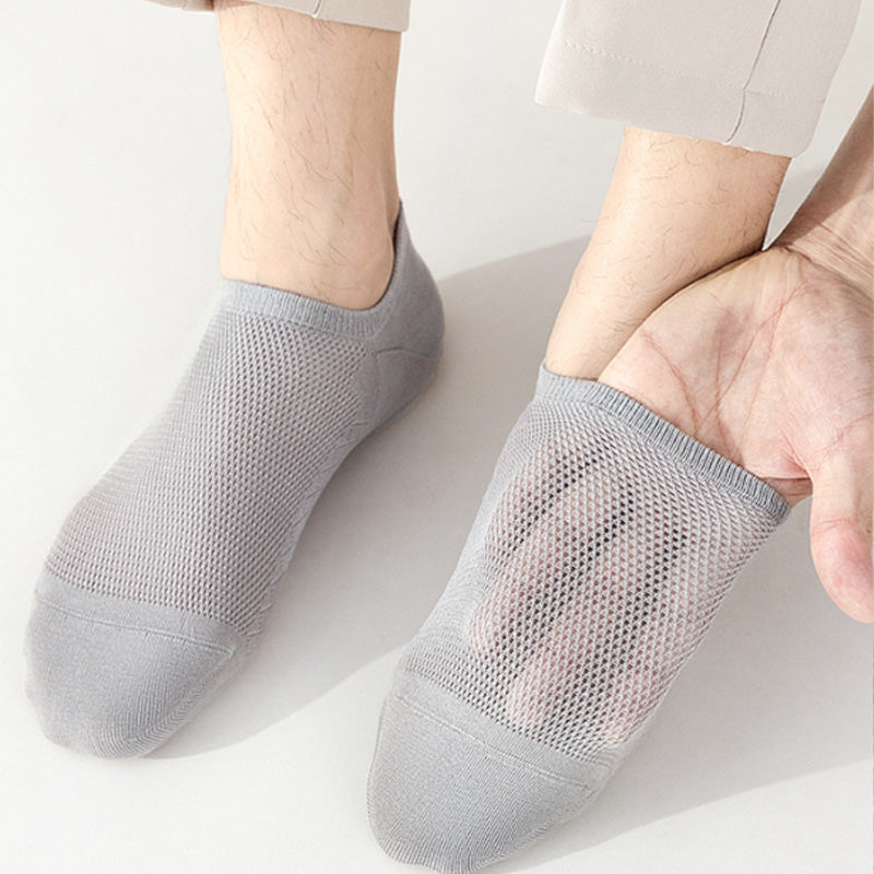 Men's Solid Color Mesh Breathable Socks