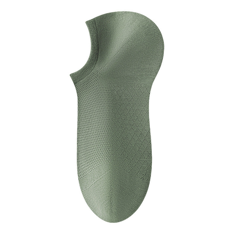 Men's Solid Color Mesh Breathable Socks