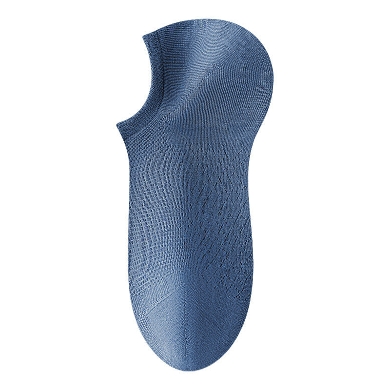 Men's Solid Color Mesh Breathable Socks