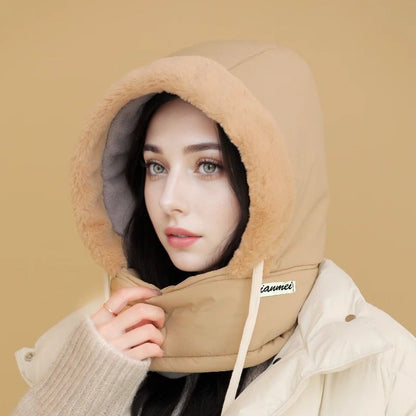 ☃️Plush-lined Thickened Thermal Hat with Face Mask for Men and Women