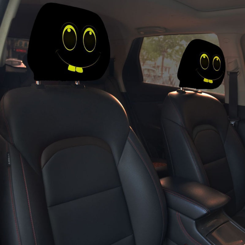 😆 Funny Cartoon Car Headrest Covers – 2PCS Universal Fit 🚗