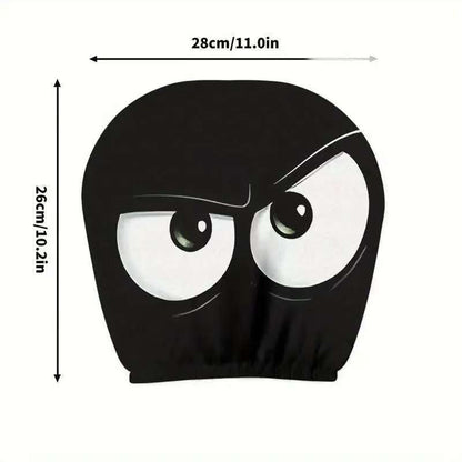 😆 Funny Cartoon Car Headrest Covers – 2PCS Universal Fit 🚗