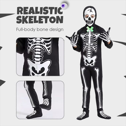 Glow-in-Dark Skeleton Costume for Halloween💀
