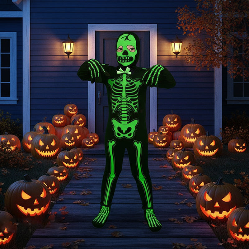 Glow-in-Dark Skeleton Costume for Halloween💀