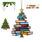 Book Stack Christmas Tree Suncatcher