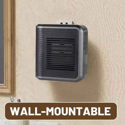 800W Wall Outlet Space Heater - Adjustable Thermostat with 4 Timer Settings & Overheat Protection for Office/Bedroom 🕒🌡️