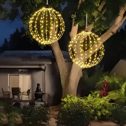 💡✨Hanging LED Sphere Light – 360° soft glow, collapsible & weatherproof. Perfect for patio, garden & holiday decor! 🌟🏠
