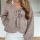 💖 Women's Cashmere Blend Bow Cardigan – Soft, Feminine & Timeless Layer for Office, Dates & Casual Days