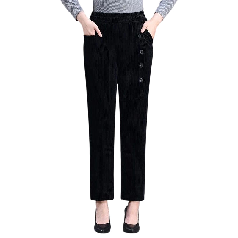Women's High-Waist Plush-Lined Warm Pants