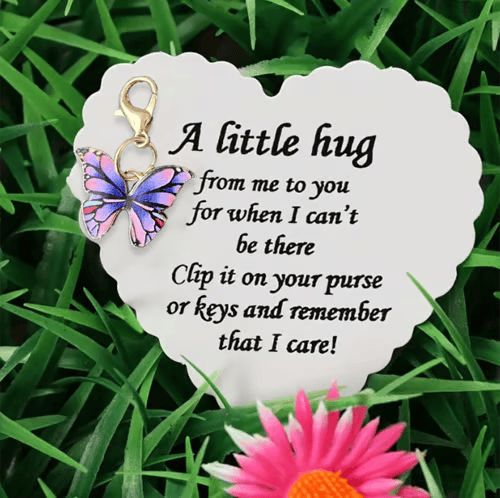 🦋💝Elegant Butterfly Charm with Warm Card