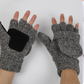🧤 Flip-Top Fingerless Mittens | Unisex Warm Gloves ❄️ for Touchscreen, Office & Cycling - Keep Hands Toasty All Winter! 🔥