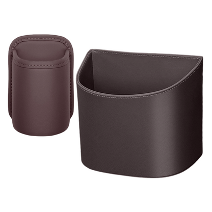🚗🧺Clip-On PU Leather Car Cup Holder & Organizer