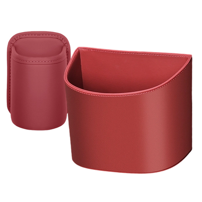 🚗🧺Clip-On PU Leather Car Cup Holder & Organizer
