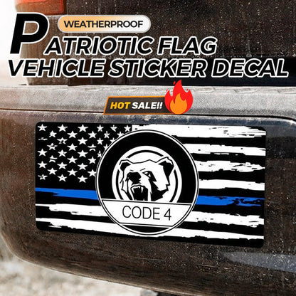 Weatherproof Patriotic Flag Vehicle Sticker Decal